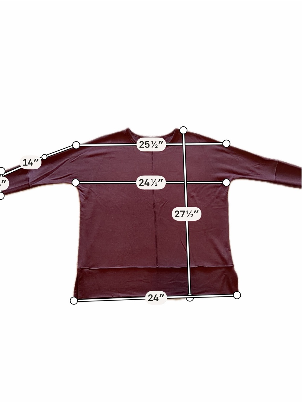 SPANX Women's Burgundy Long-Sleeve Pullover Sweatshirt